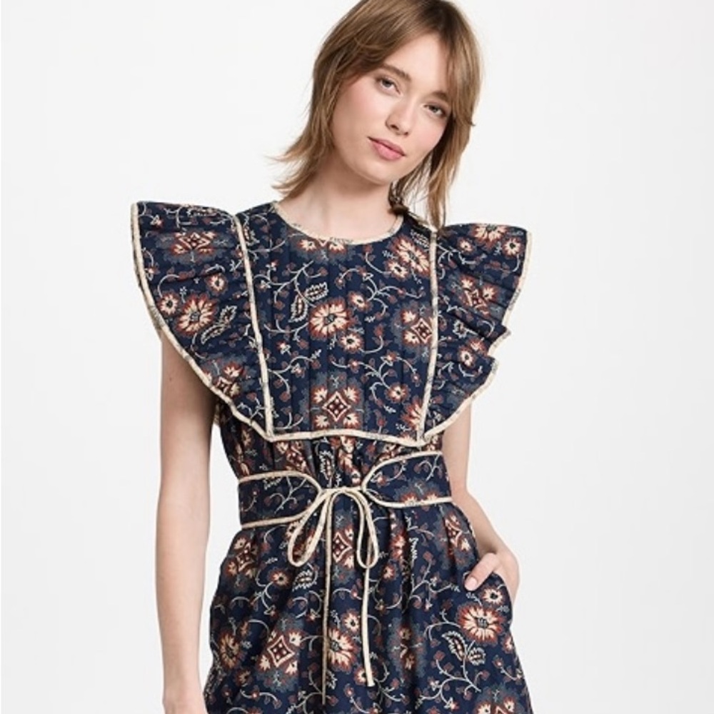 SEA NY Flutter Sleeve Quilted Dress